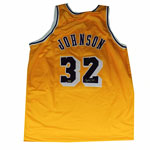 Magic Johnson Yellow Lakers Jersey (Signed on Back)